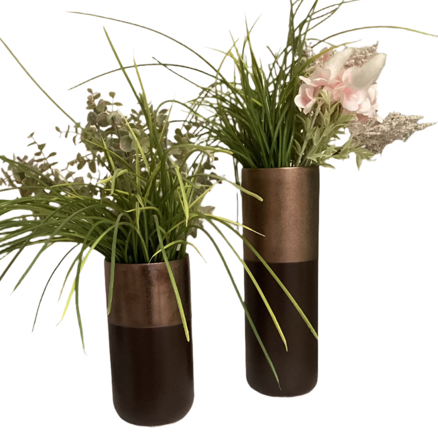 Bronze Flower Vases (set of 2)