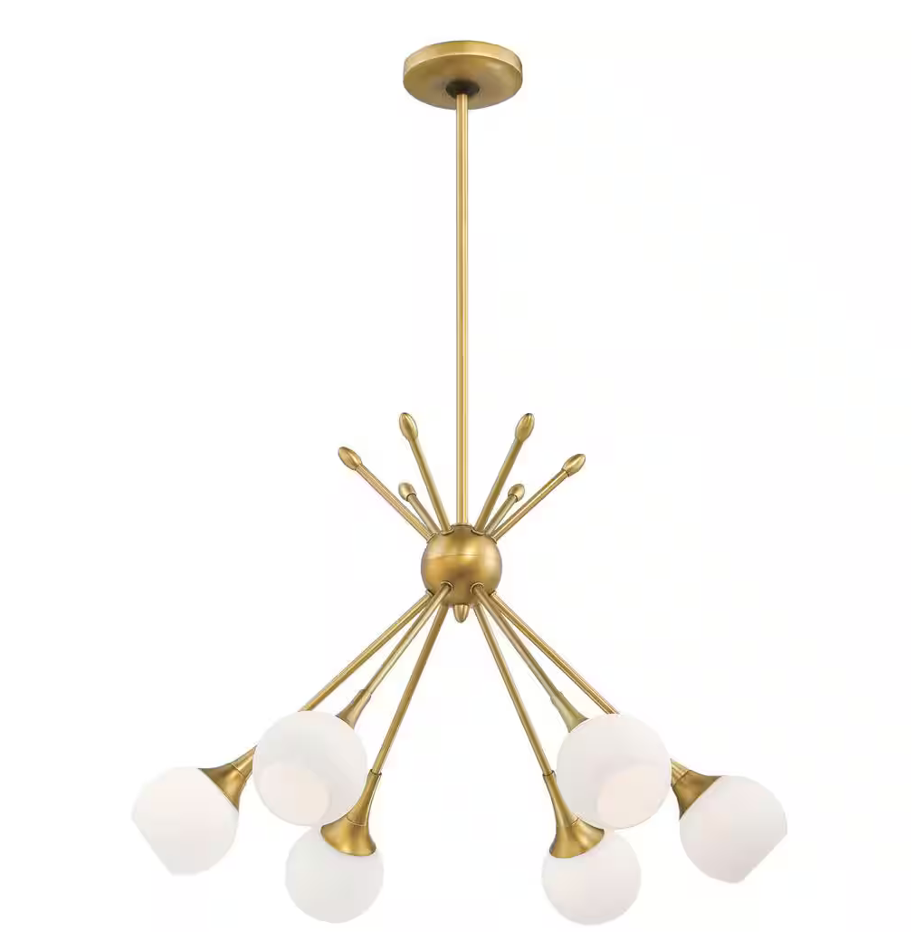 Mid Century 6 Light Chandelier