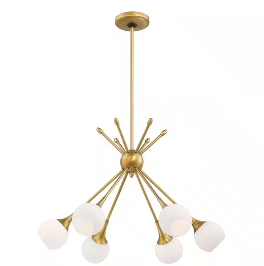 Mid Century 6 Light Chandelier *OPEN BOX