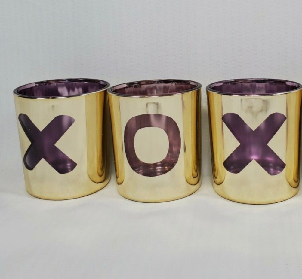 X,O Candle Holder Set of 3 -5021