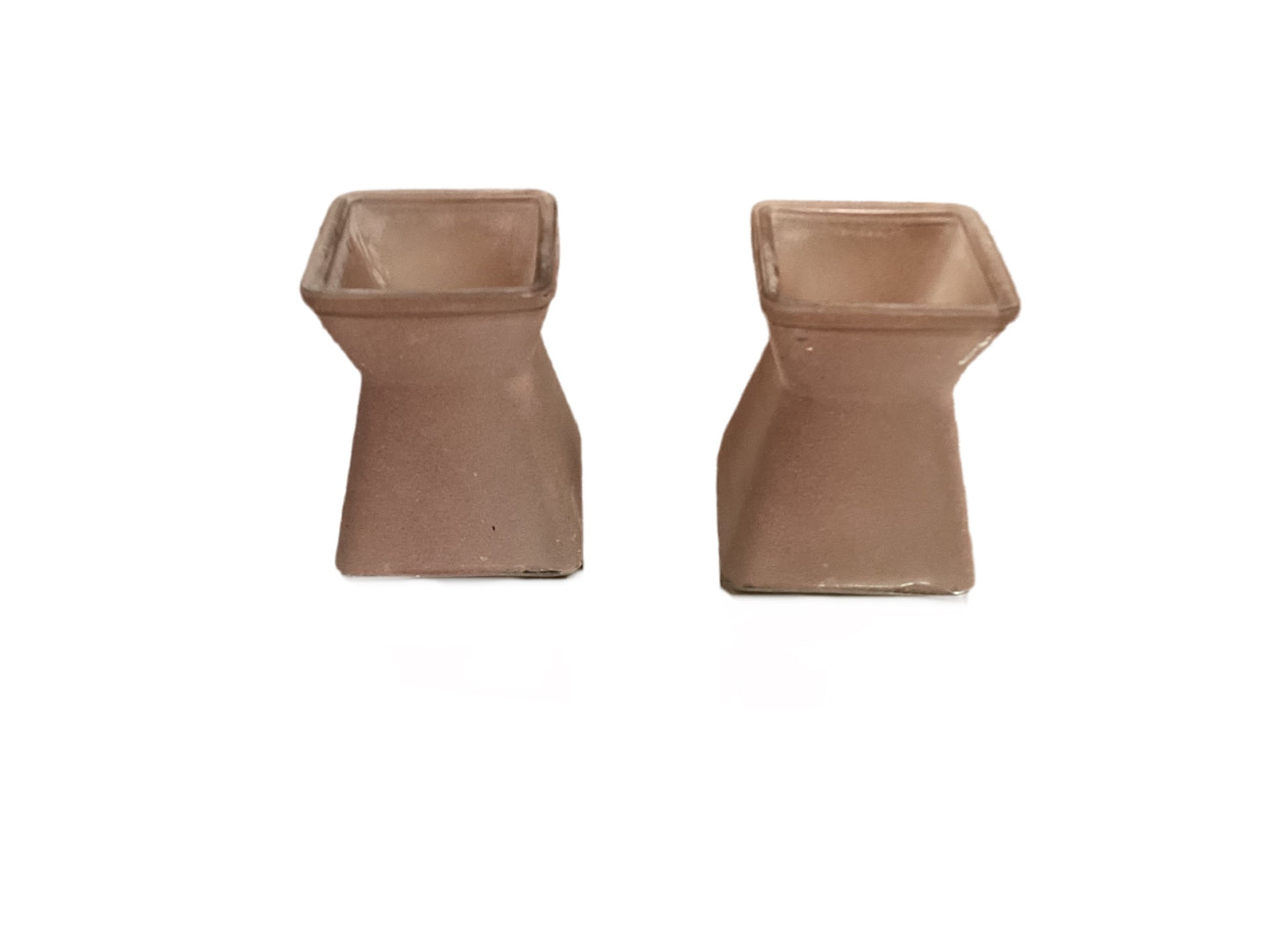 Pink glazed candle holder -5013