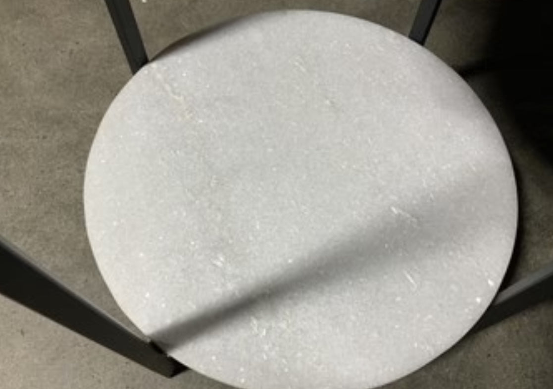 Wood and Stone Side Table