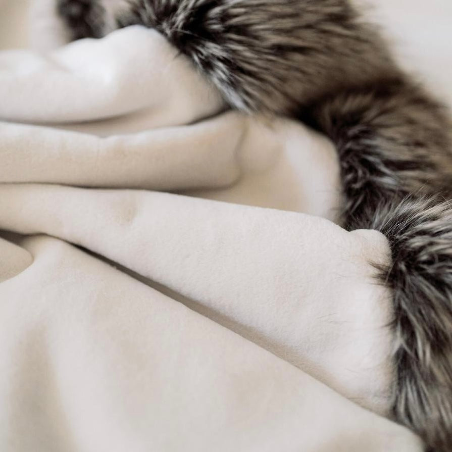 Weighted Faux Fur Sheard Beaver Throw