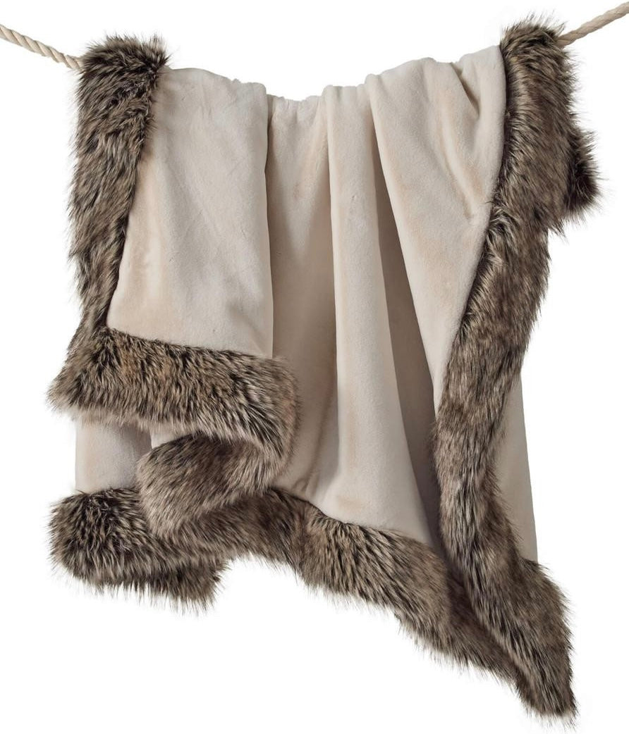 Weighted Faux Fur Sheard Beaver Throw