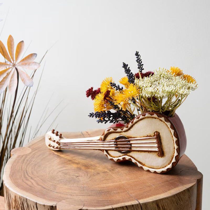 Ceramic Guitar Planter