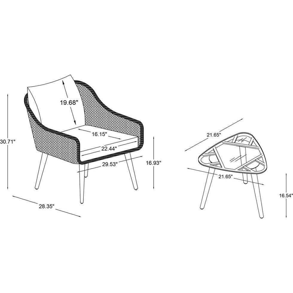 Lynn Haven 3-piece Outdoor Furniture Set