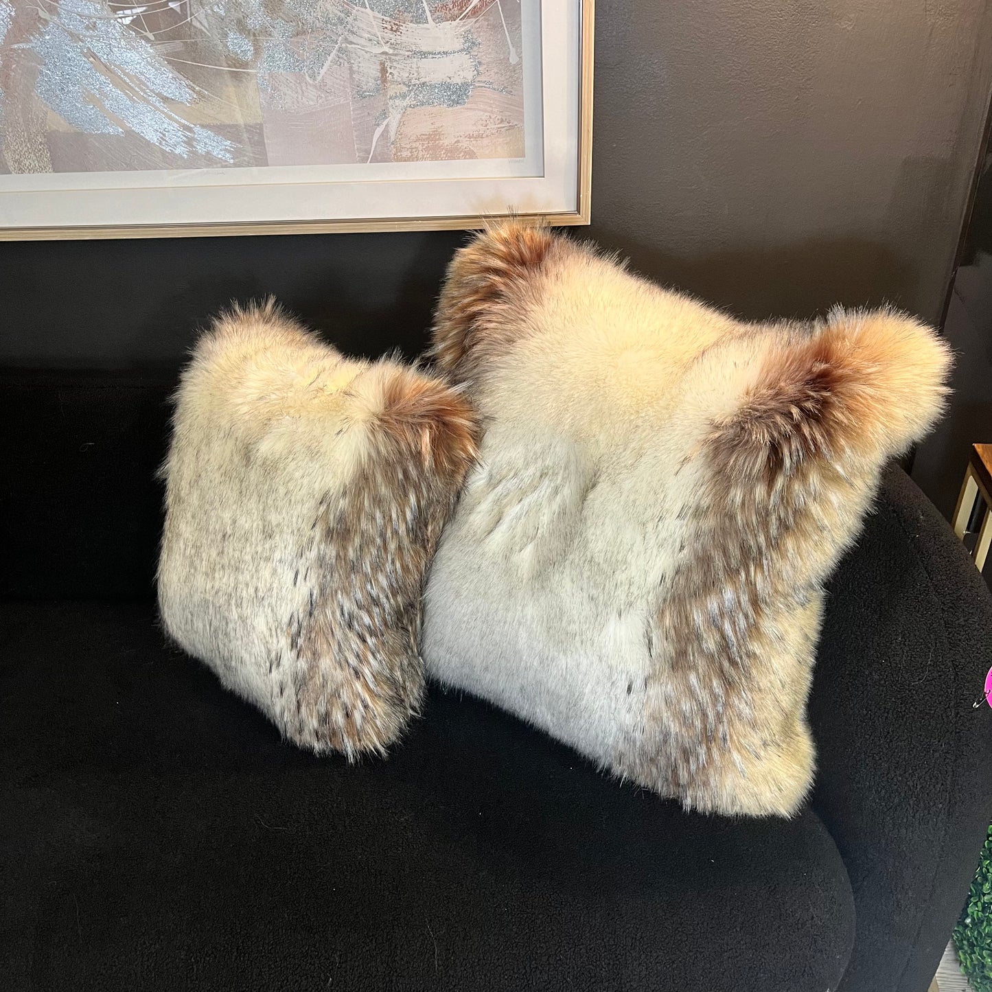 Arctic Fox Faux Fur Pillow
