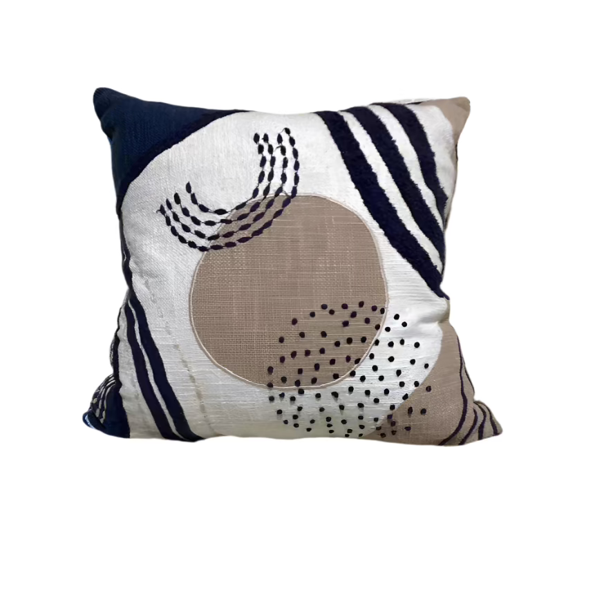 Blue & Wheat Pillow