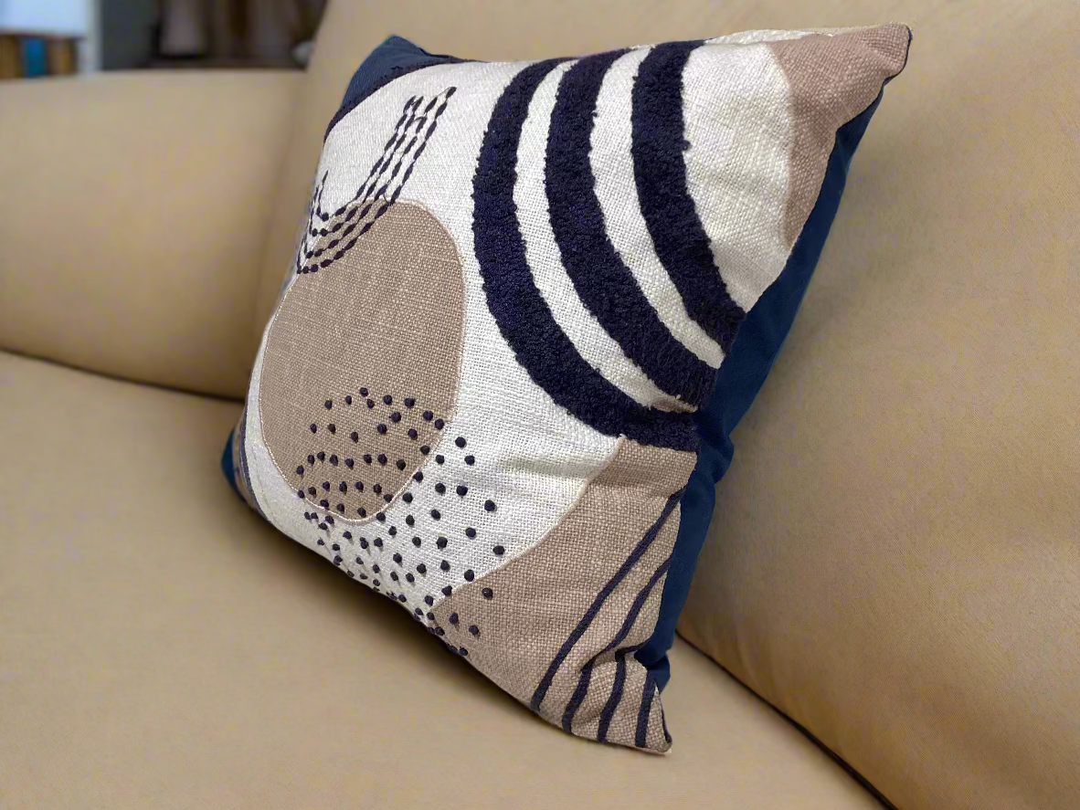 Blue & Wheat Pillow