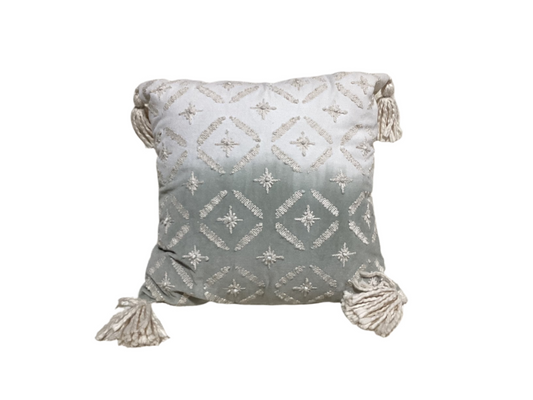 Green & Cream Decorative Pillow