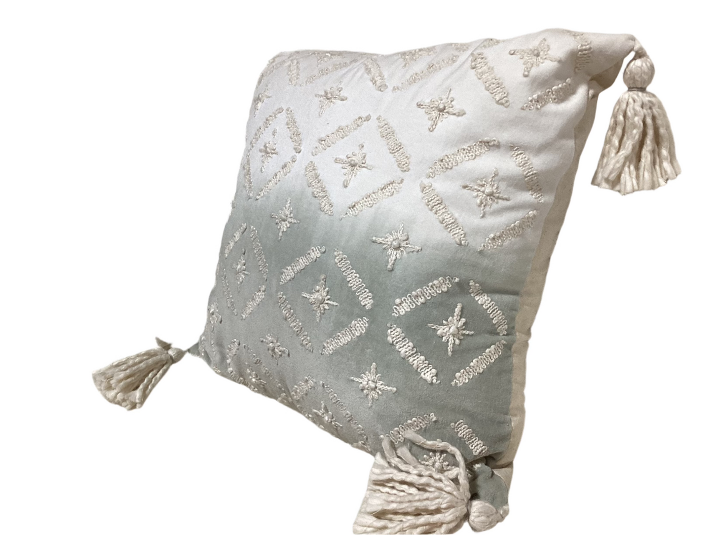 Green & Cream Decorative Pillow