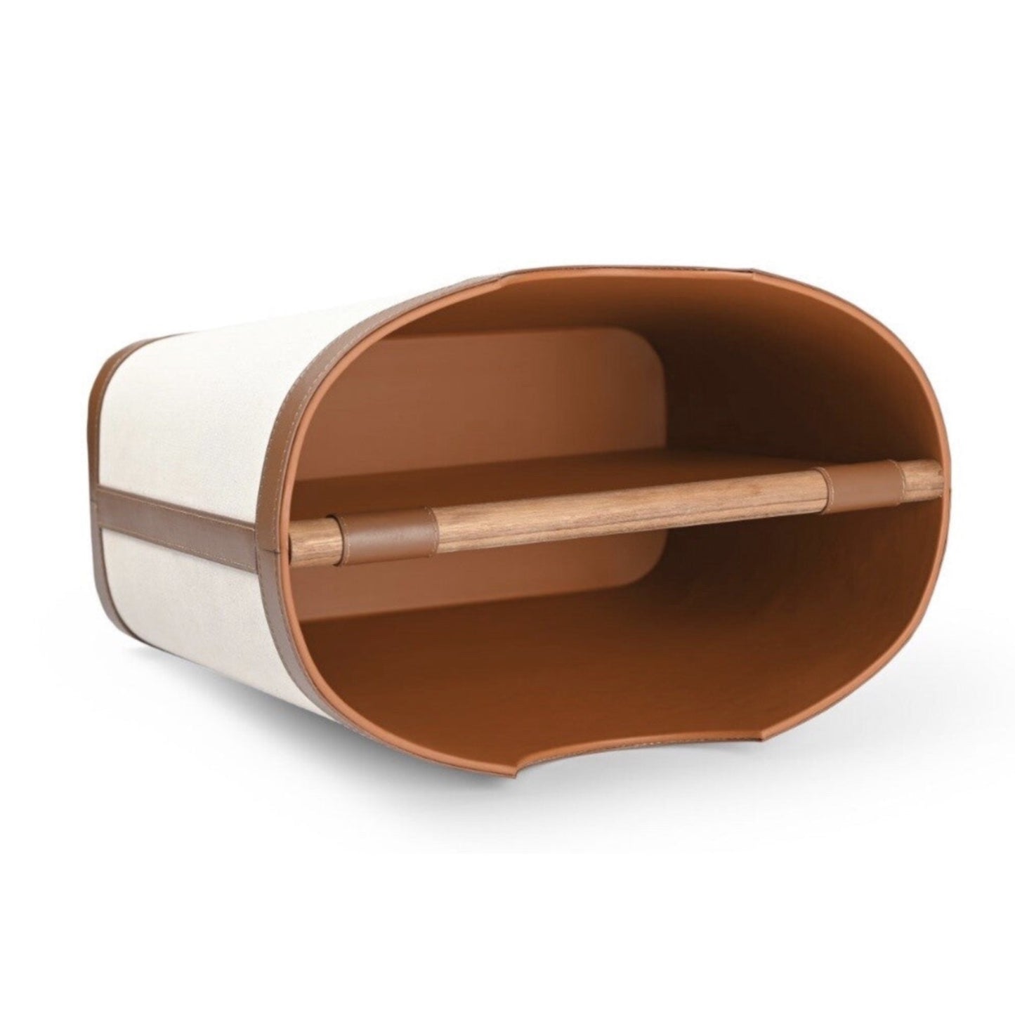 Leather Magazine Basket