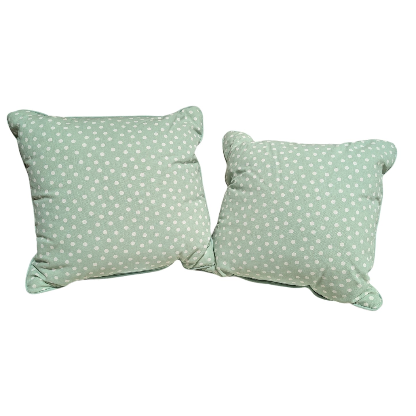 Mint & White Geometric Pillows (Set of 2)-OPEN BOX