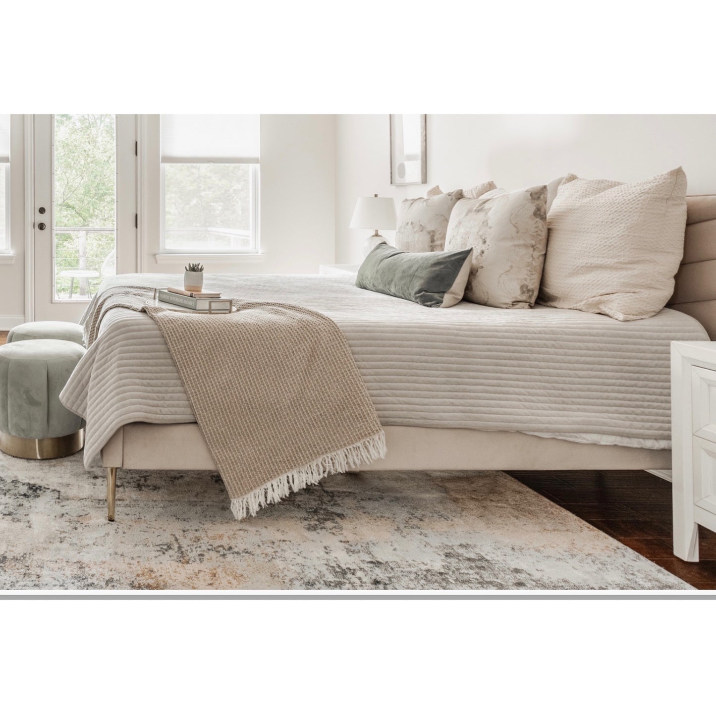 Pastel Pink King Sized Bed-LOCAL PICK UP ONLY