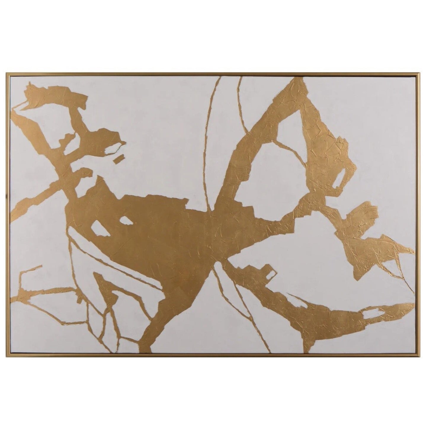 Fractured Fix Wall Art - 40" X 60" - Gold Floater Frame
