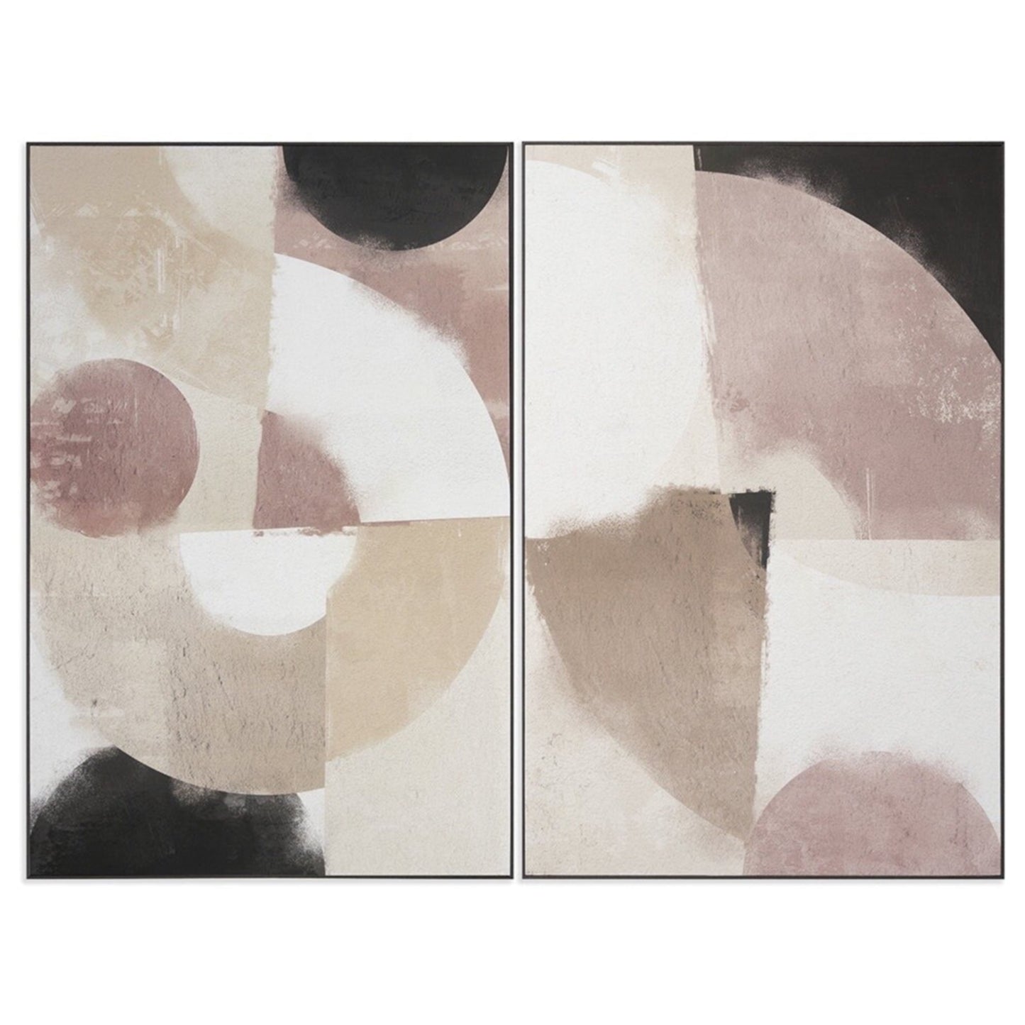 Miami Vice (set Of 2) - 40" X 60" - Charcoal Floater Frame
