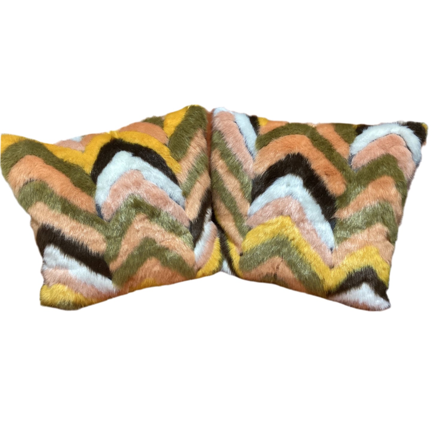 Faux fur Chevron Pillow