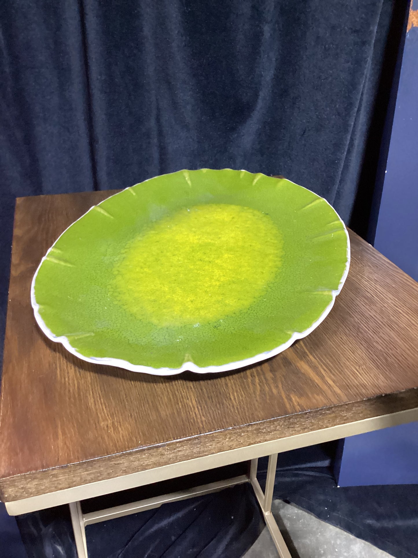 Green ceramic plate-OPEN BOX