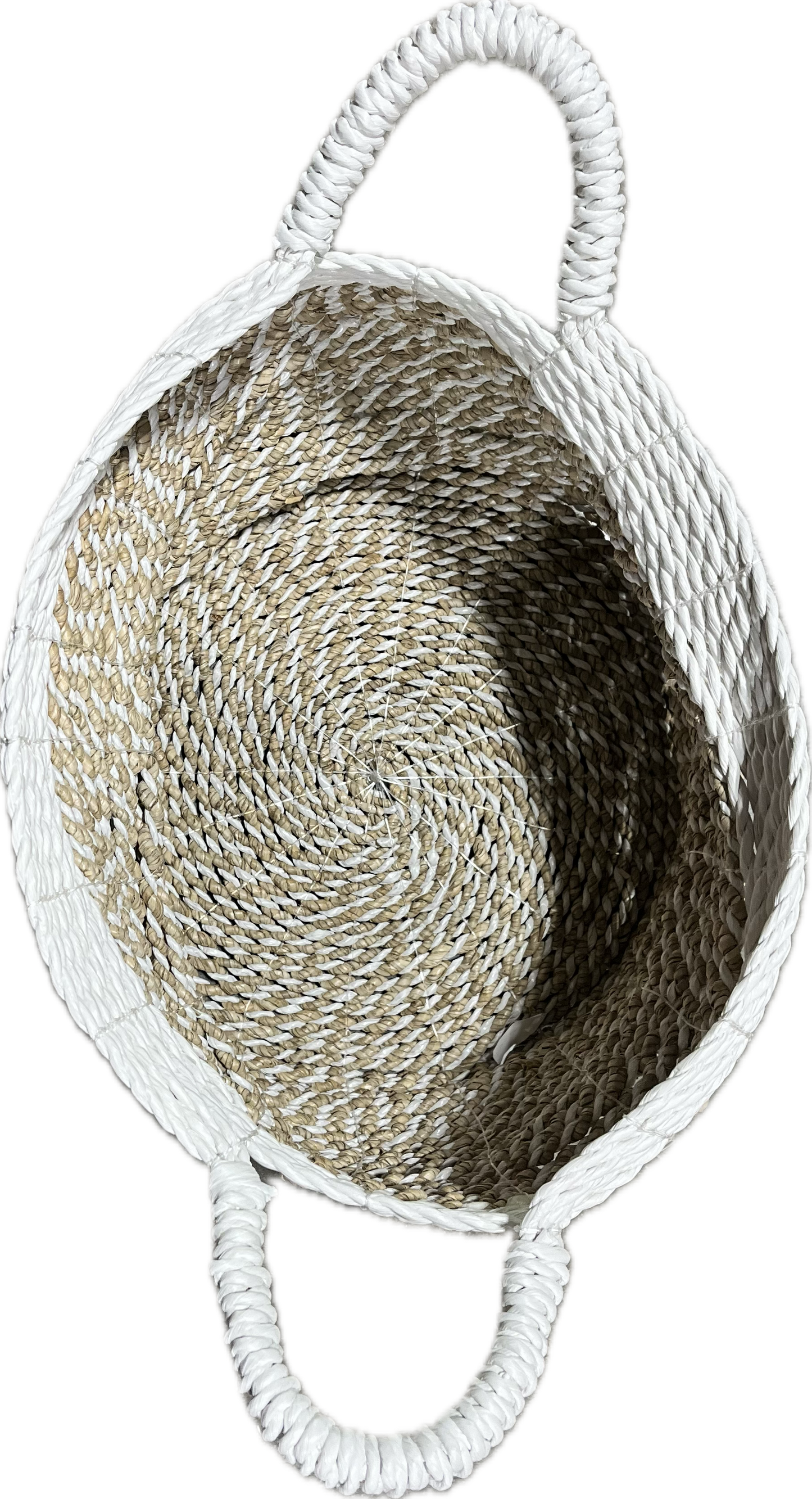 Small Beige & White Basket