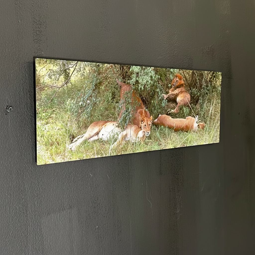 Pride of the Savannah: Metal Canvas Wall Art-Open Box