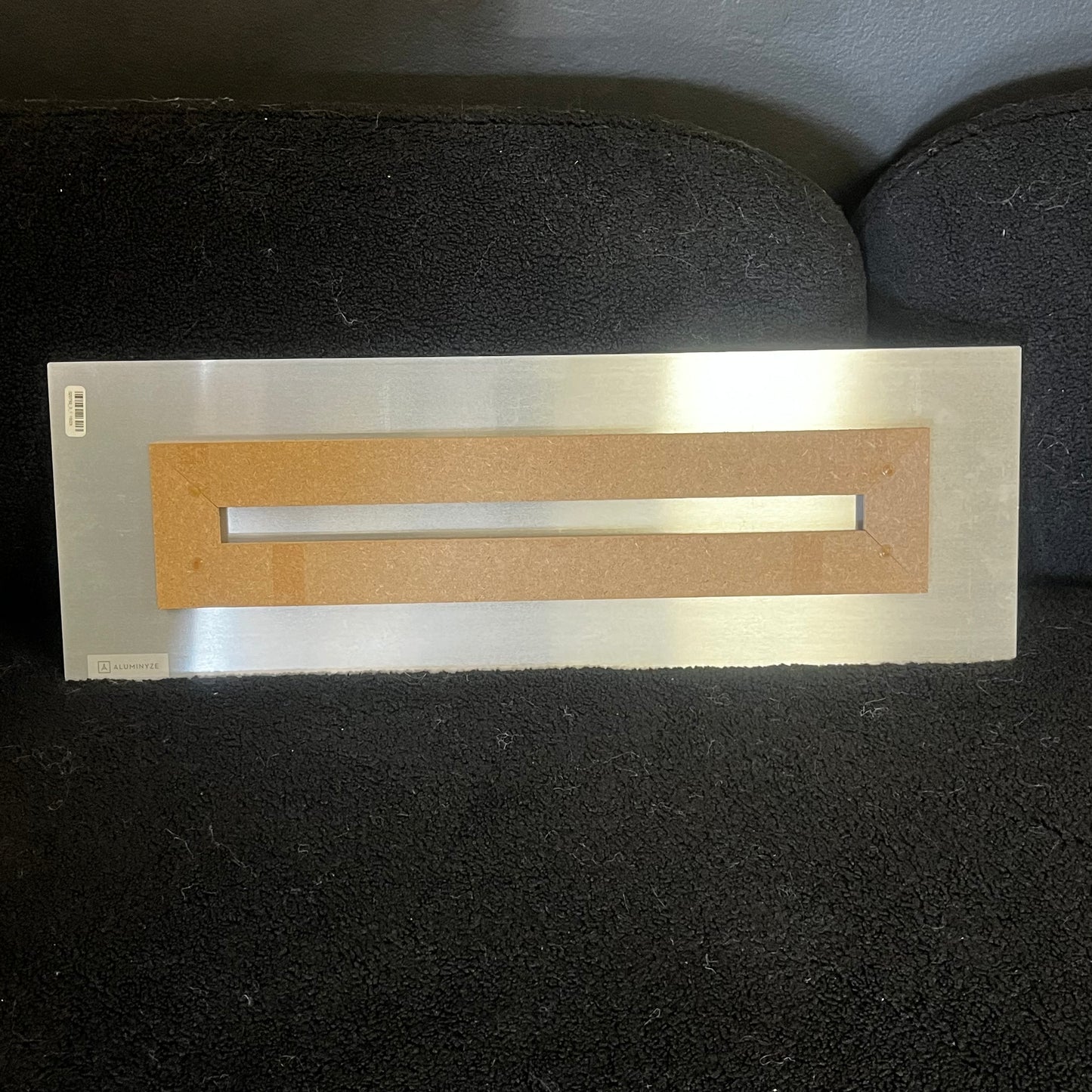 Striped Serenity: Metal Canvas Wall Art- Open Box