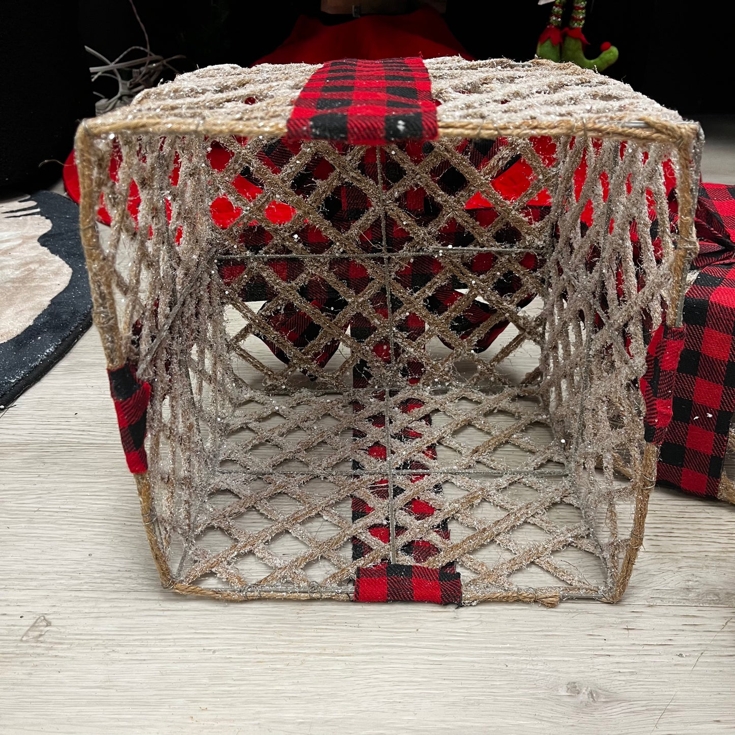 Rustic Plaid Gift Box Set of 3