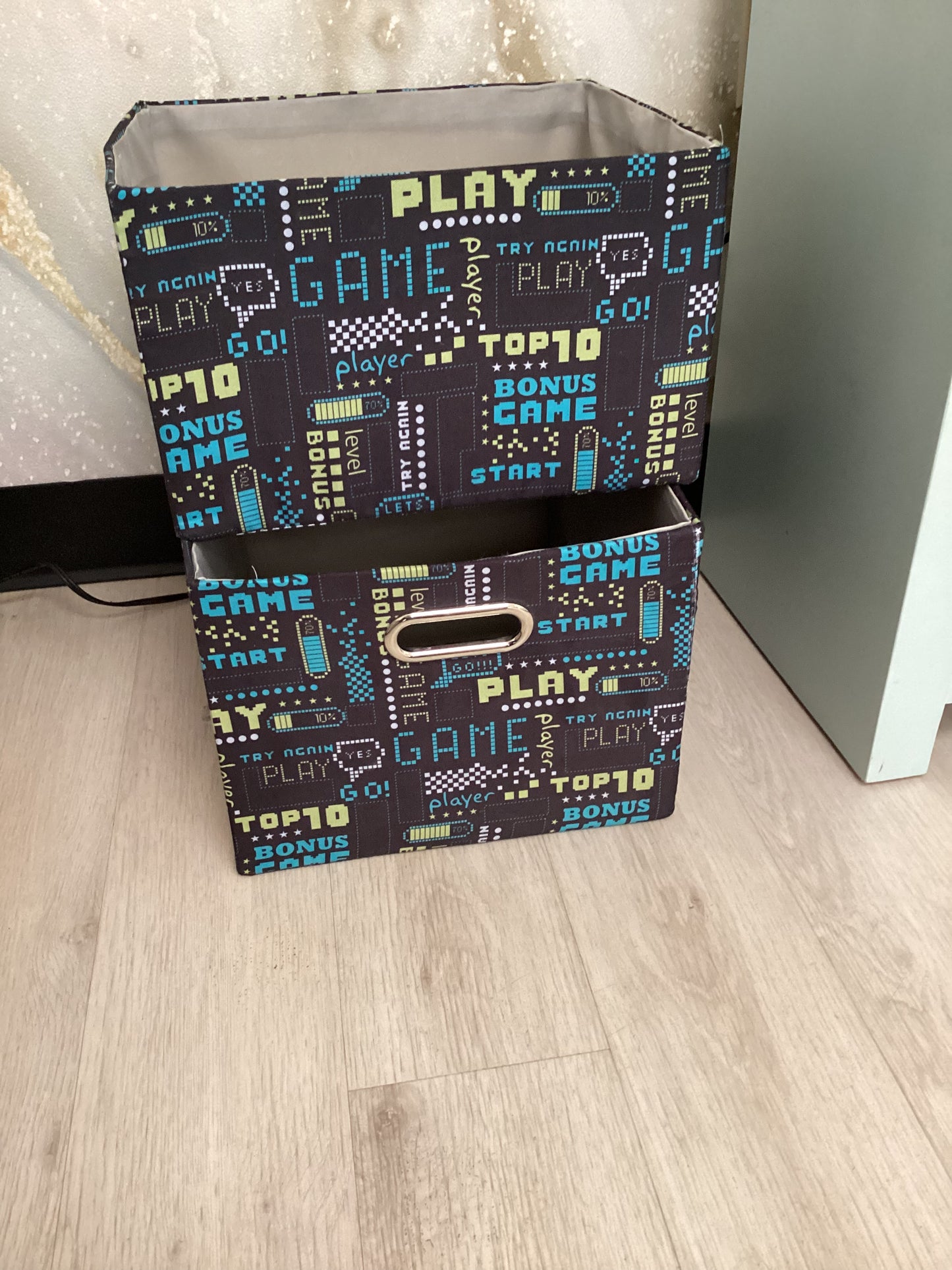 Video game Themed Storage Boxes Set of 2- OPEN BOX