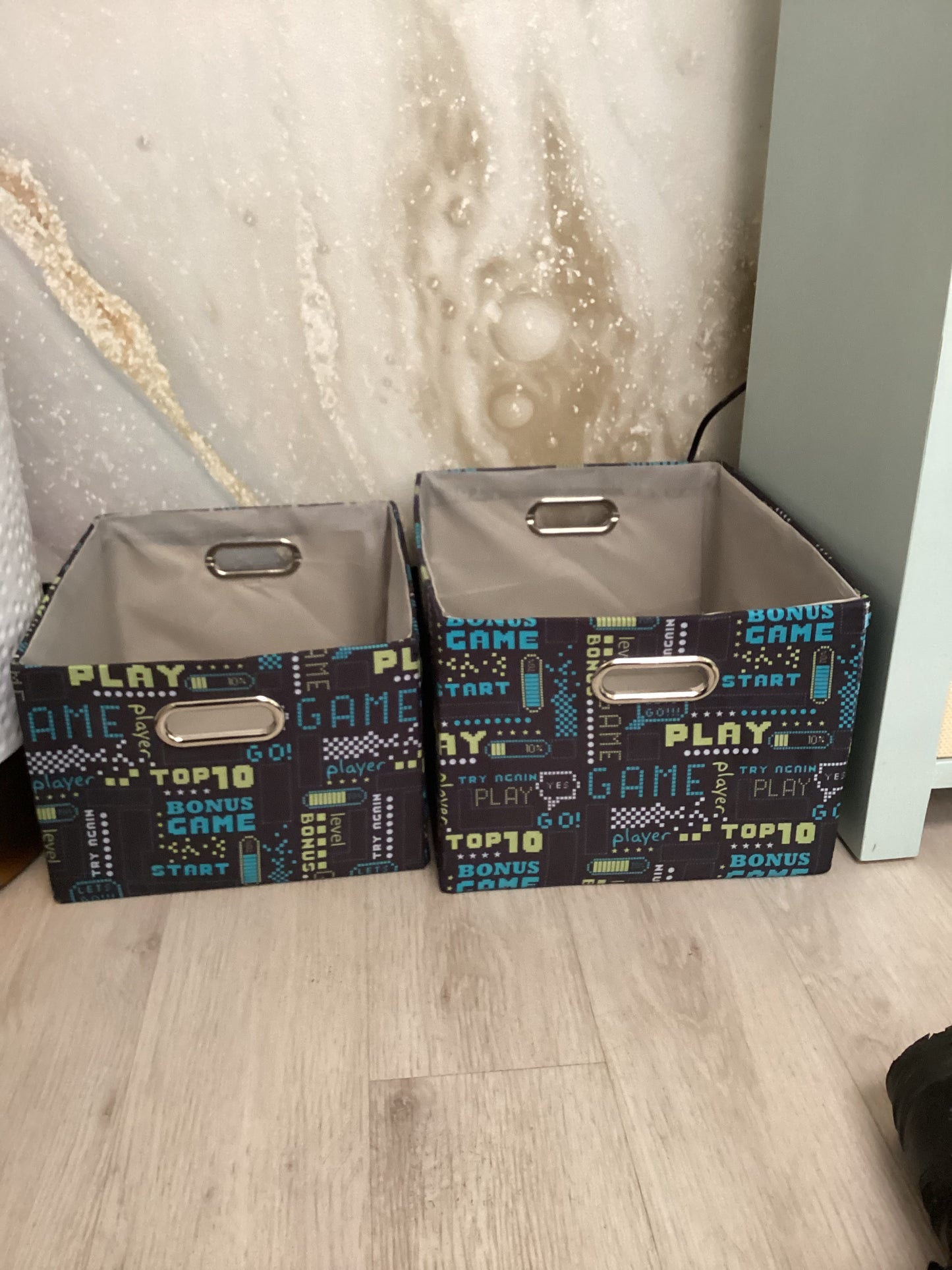 Video game Themed Storage Boxes Set of 2- OPEN BOX