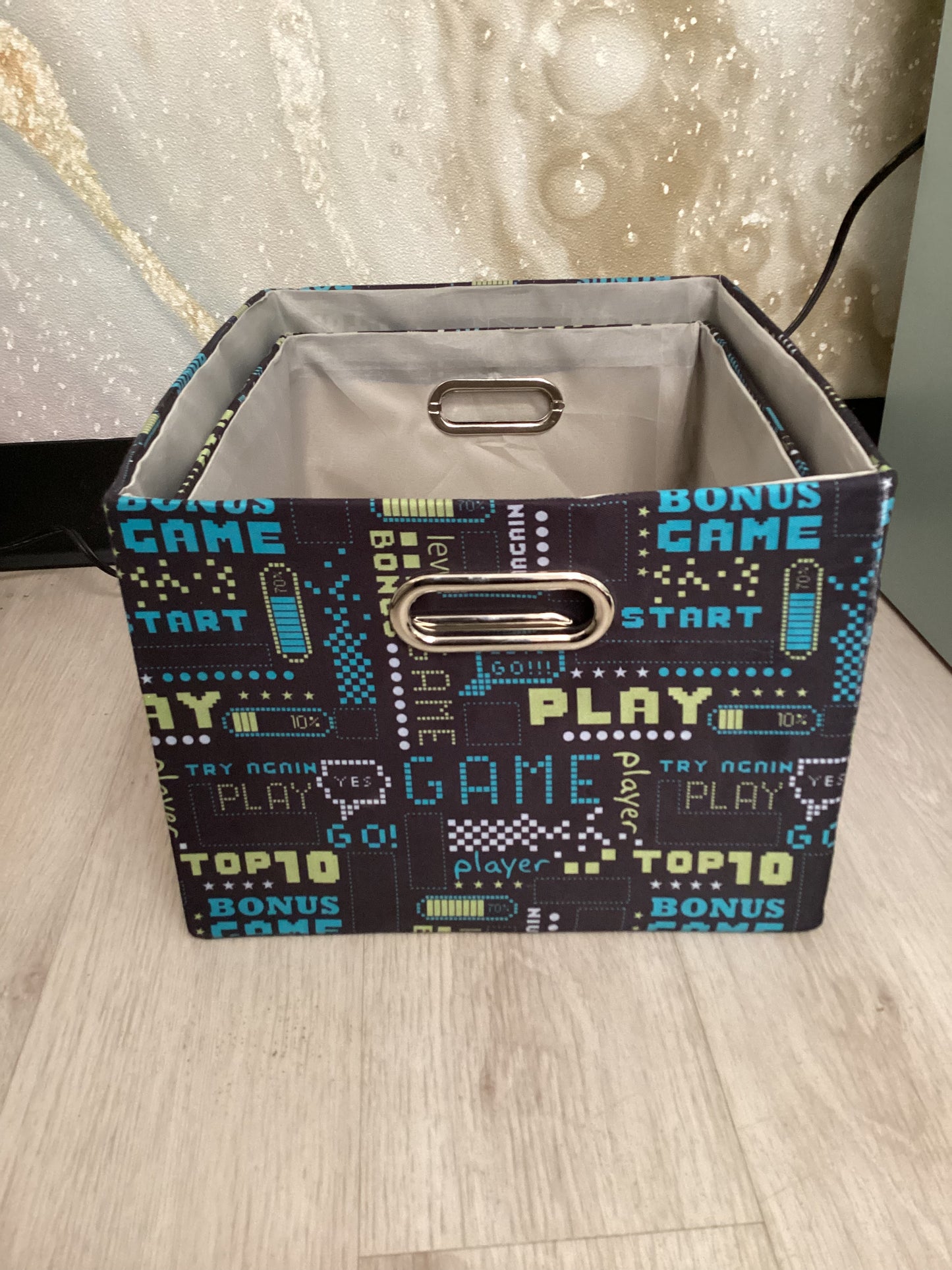 Video game Themed Storage Boxes Set of 2- OPEN BOX