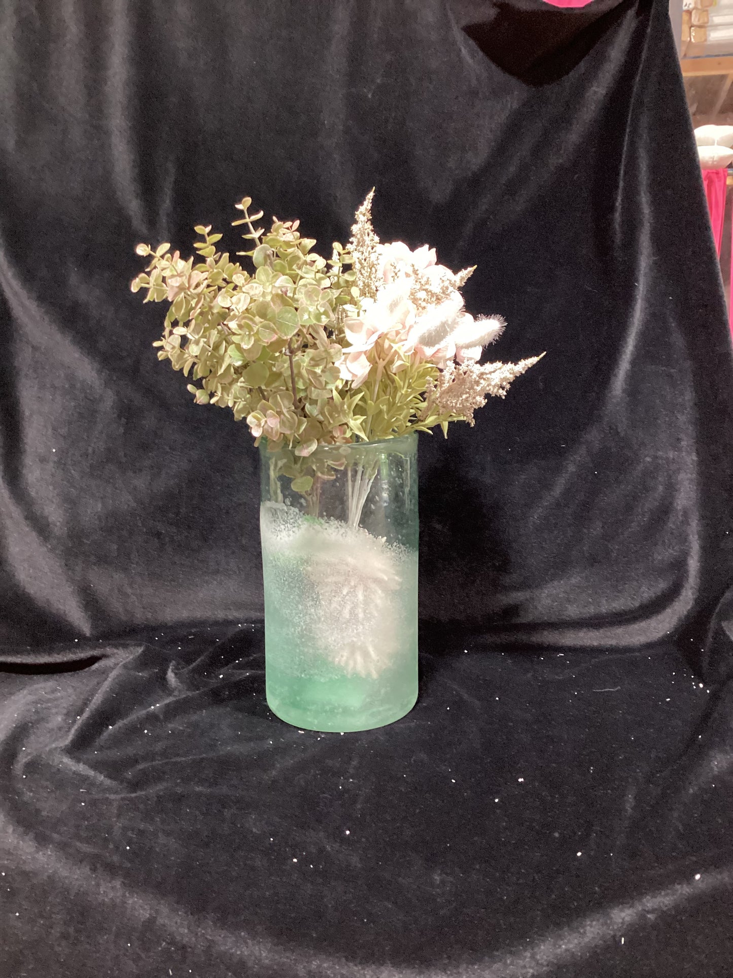 Frosted glass vase