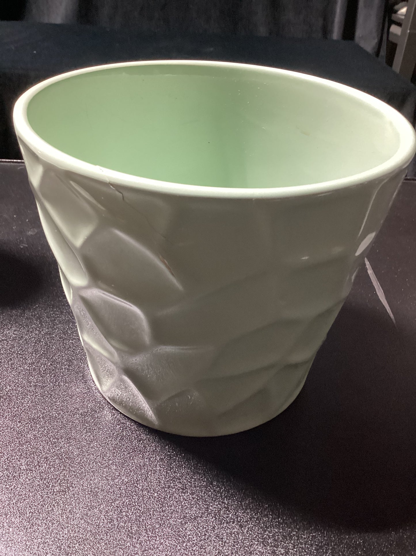 Small teal decor vase -8069