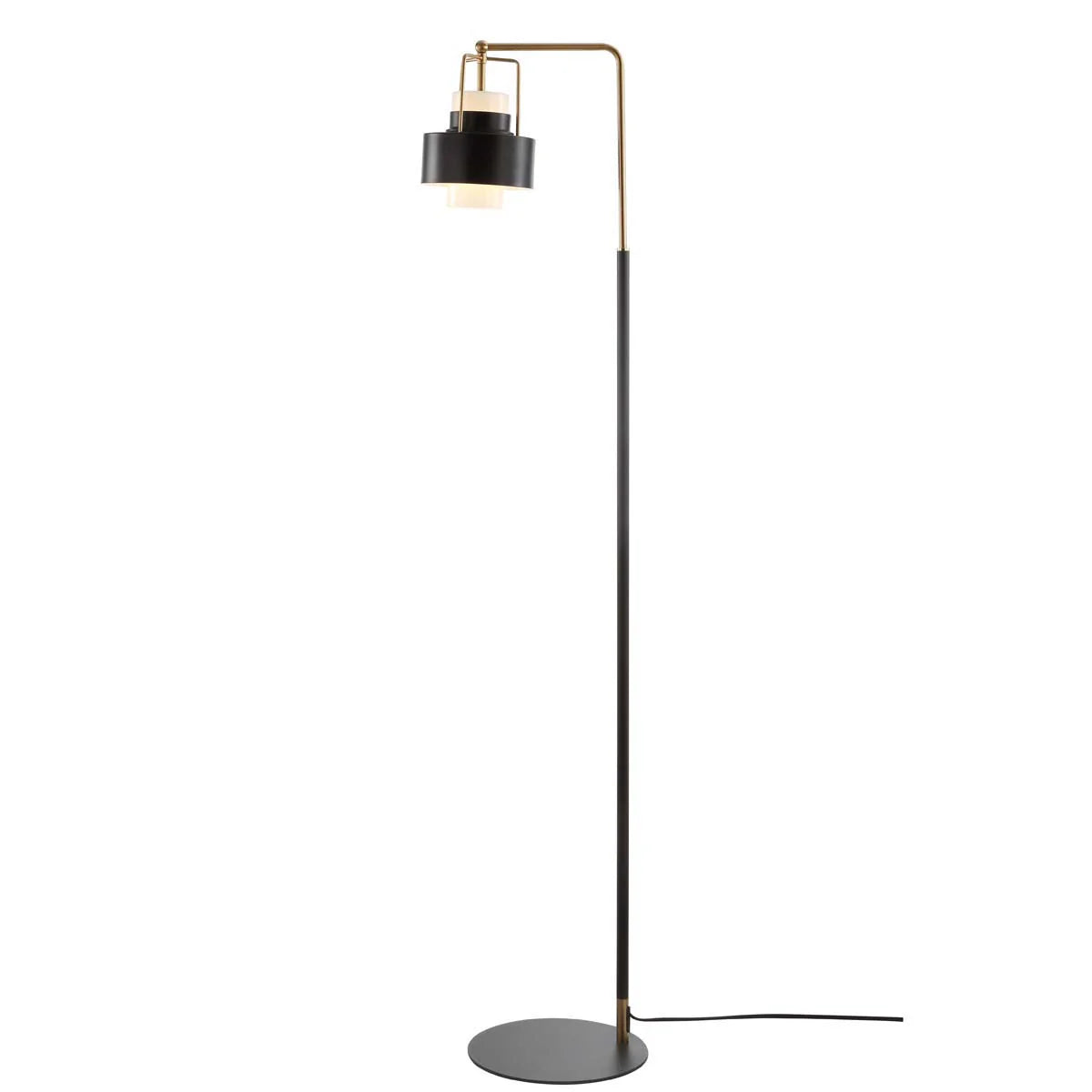 Floor Lamp-Black/Brass Gold - Open Box