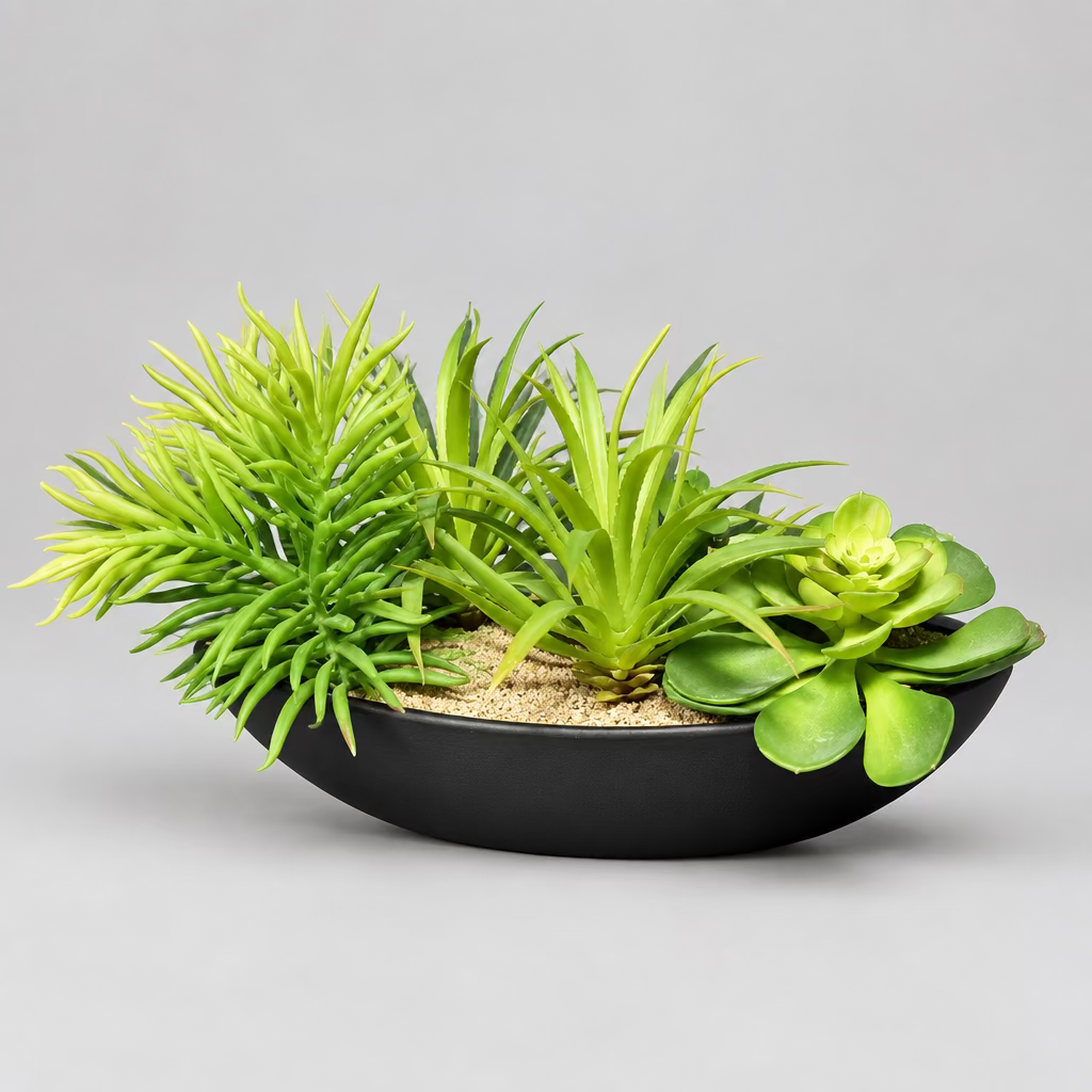 Faux Succulent Boat