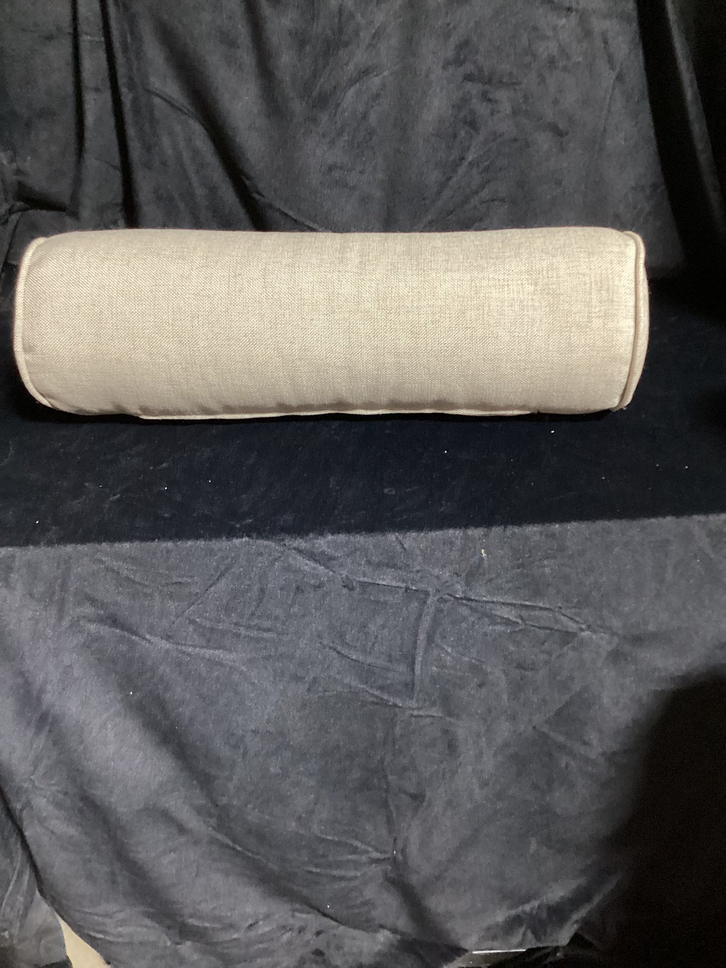 Beige linen Bolster pillow-OPEN BOX
