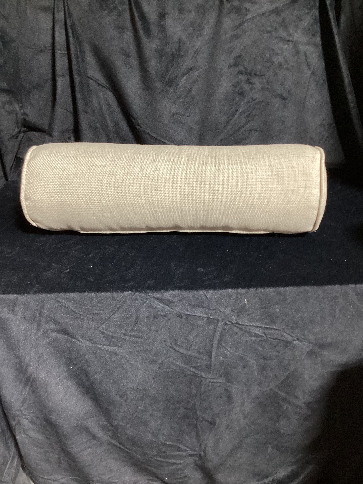 Beige linen Bolster pillow-OPEN BOX