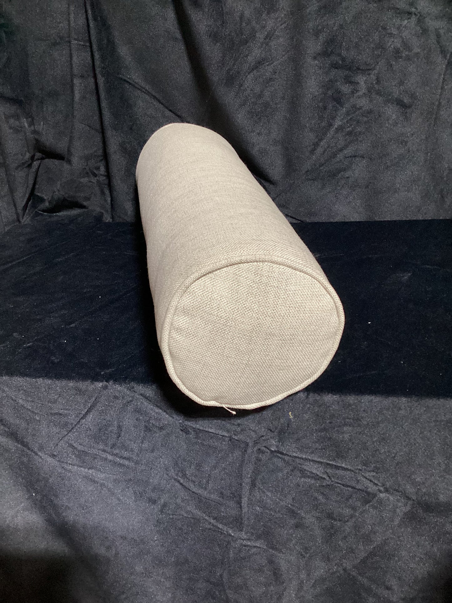 Beige linen Bolster pillow-OPEN BOX
