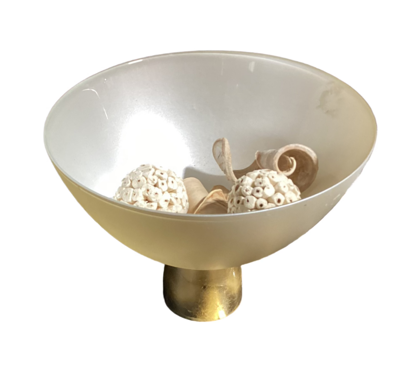 White and Gold Decor Bowl *OPEN BOX