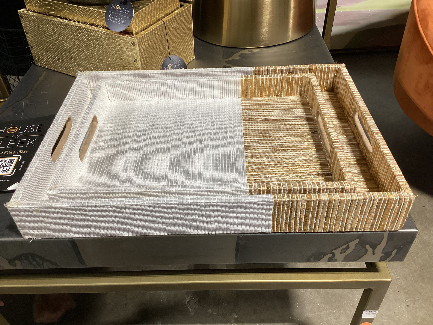 Neutral Woven Trays (SET OF 2)