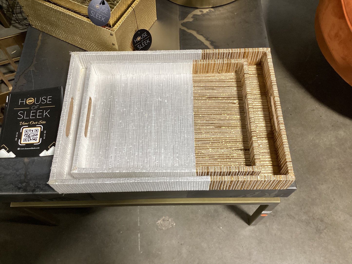 Neutral Woven Trays (SET OF 2)