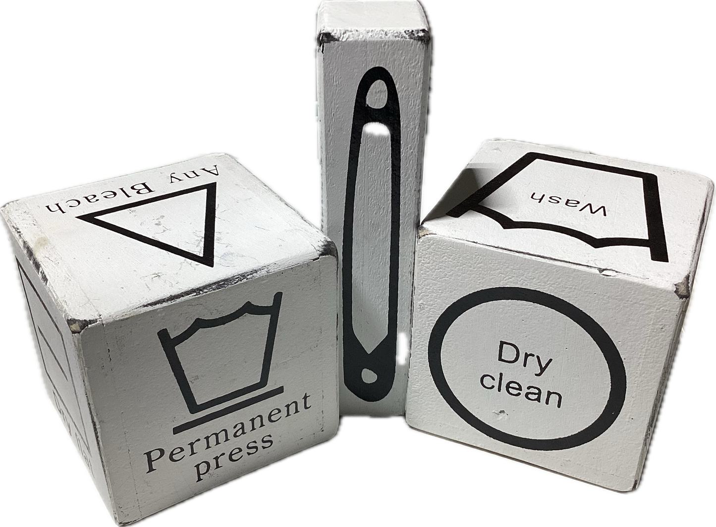 Wooden Laundry Dice (Set of 3)