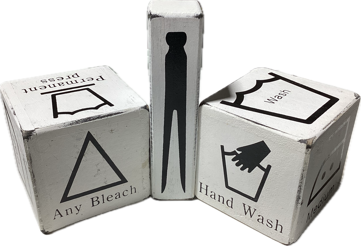 Wooden Laundry Dice (Set of 3)