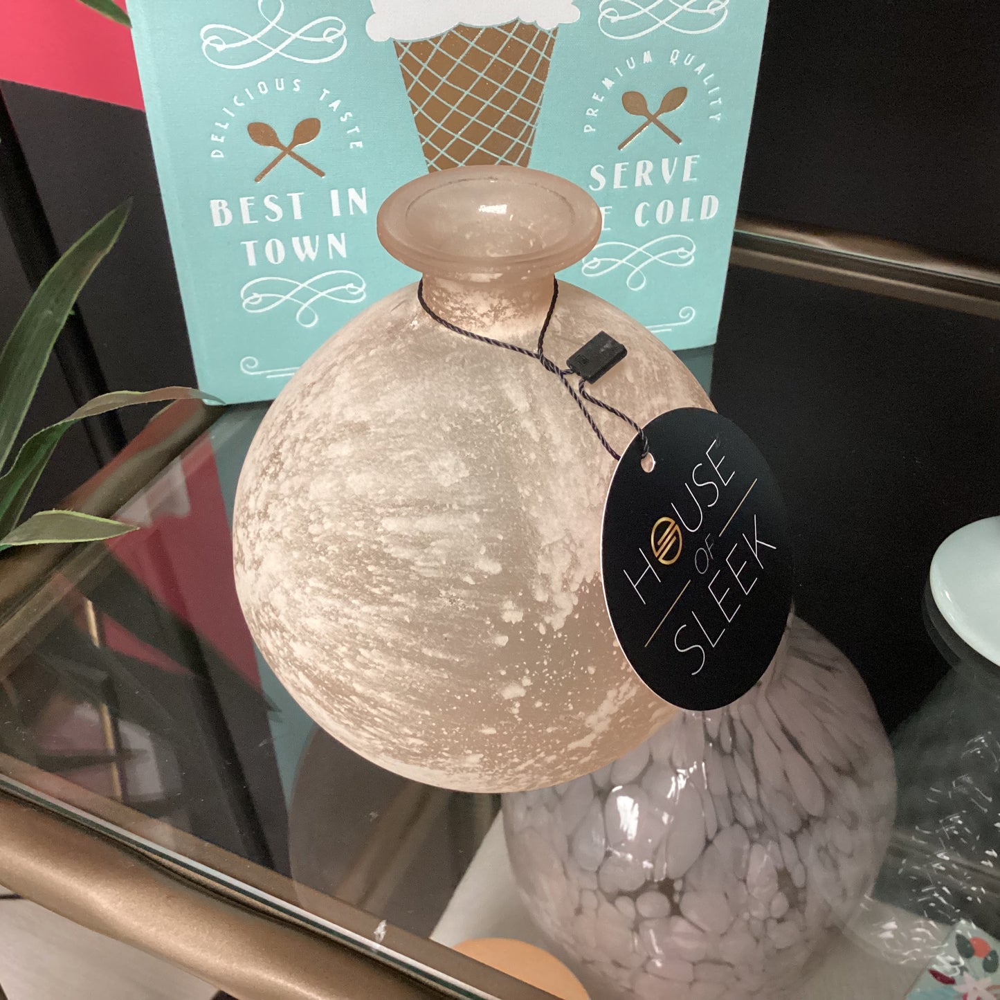 Small Frosted Vase -8086