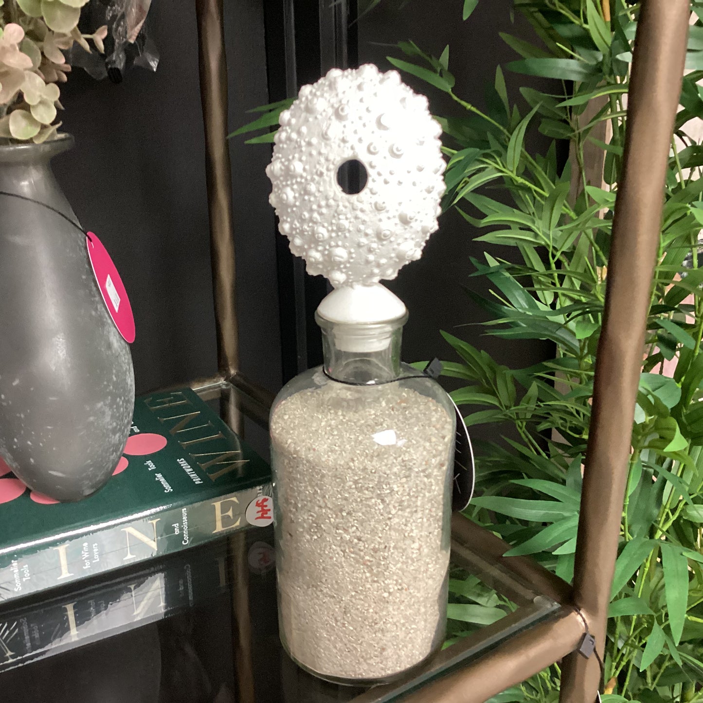 Sand Vase W/Coral like Top -8087