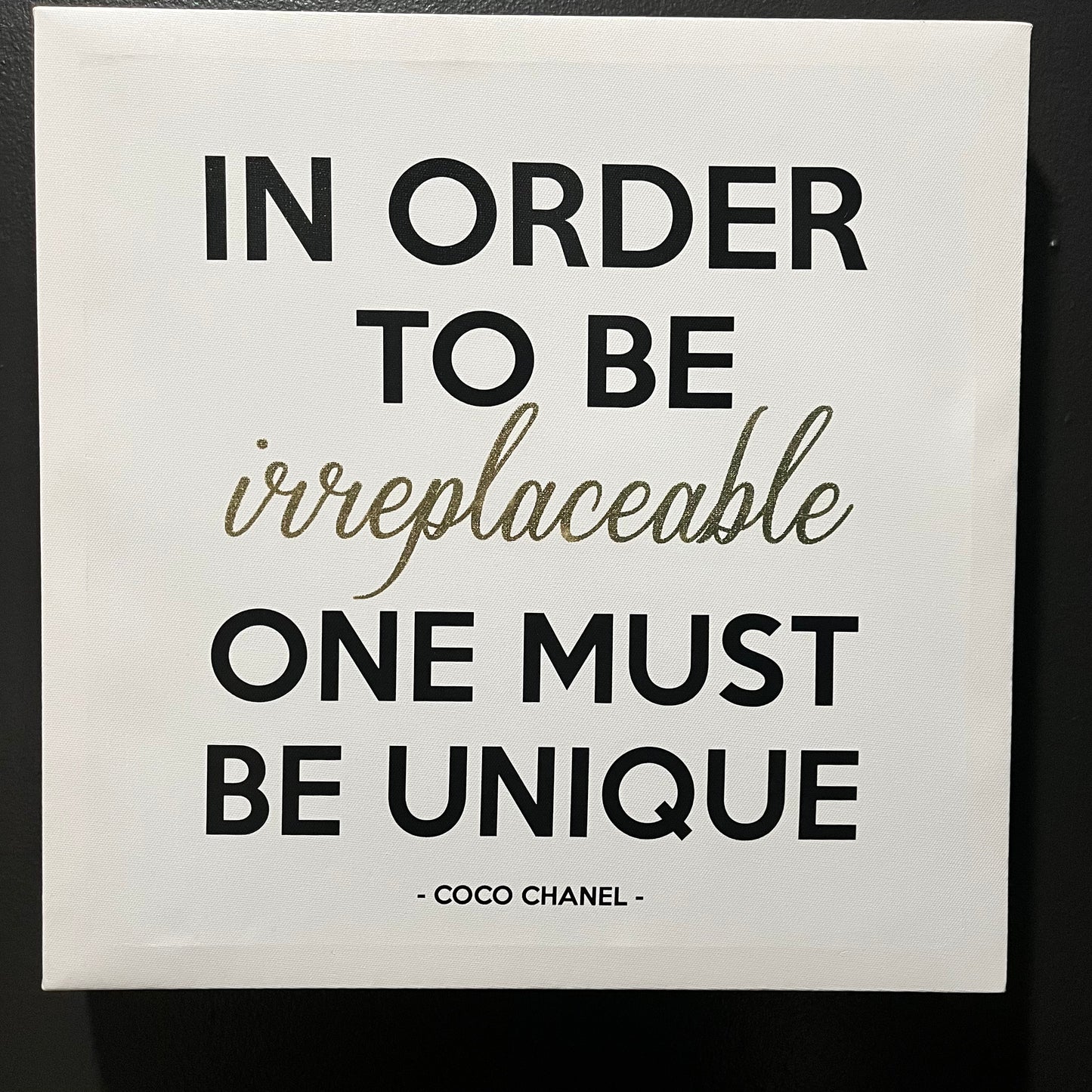 Irreplaceable Coc Chanel quote