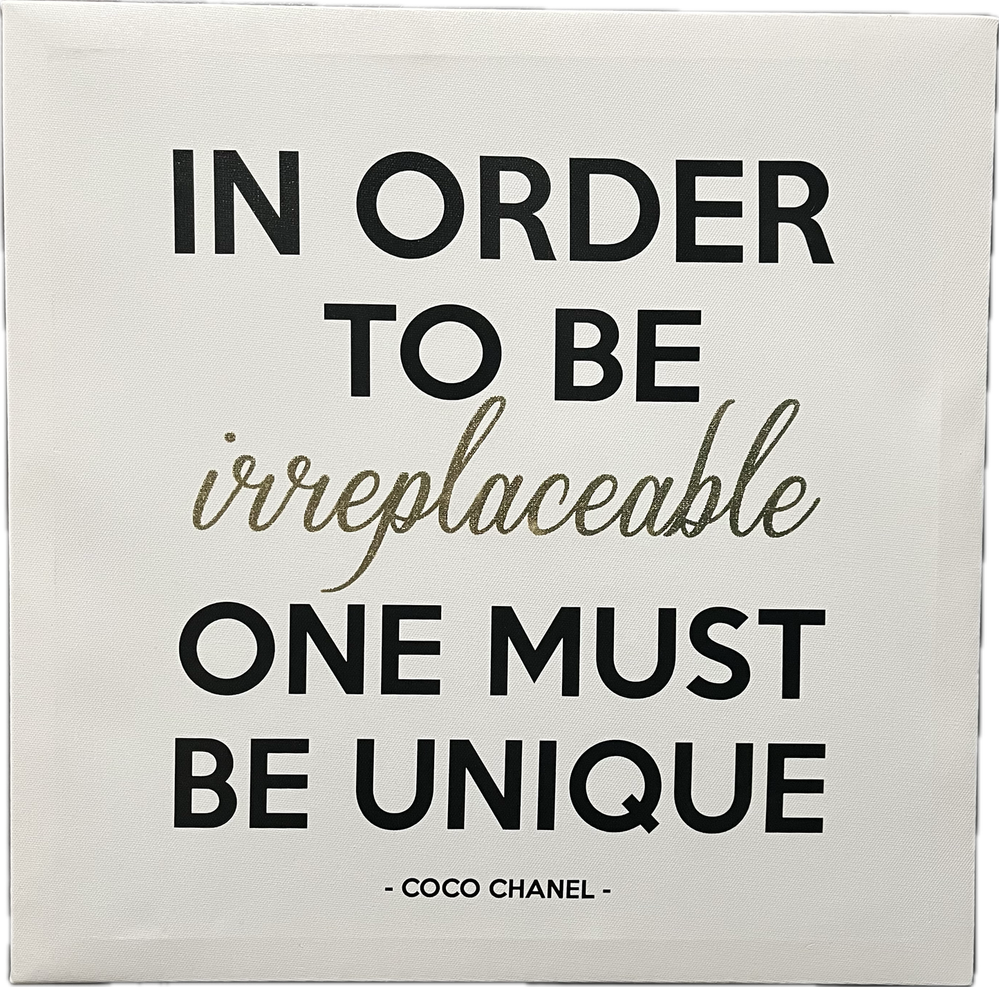 Irreplaceable Coc Chanel quote