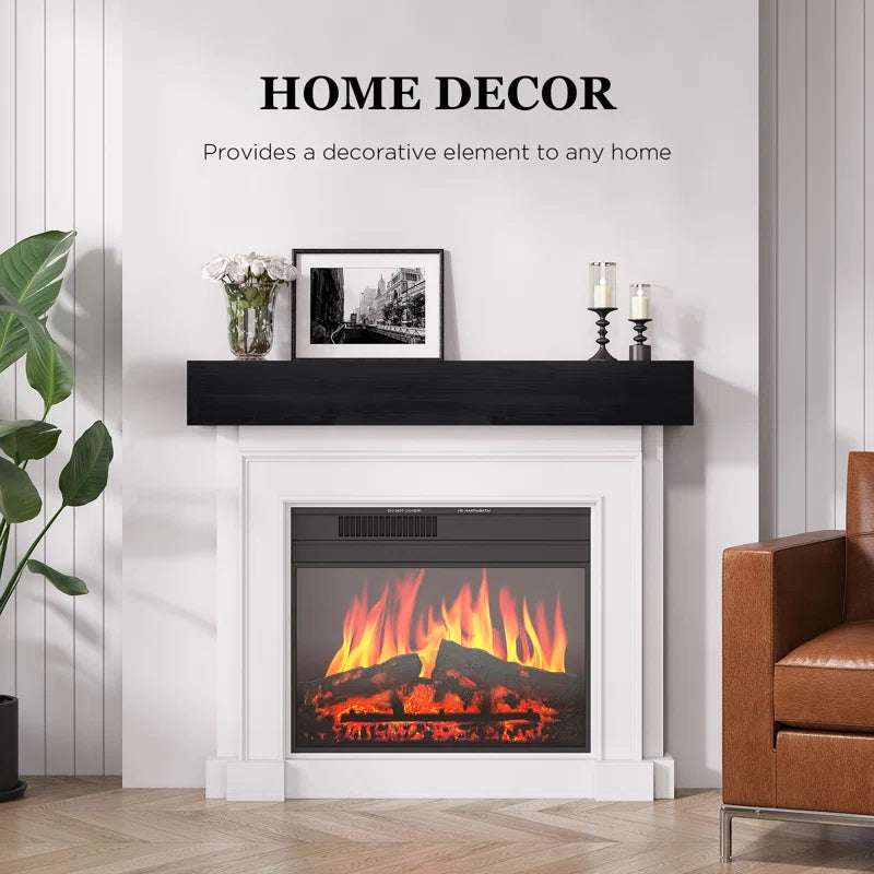 Cecilia Distressed Black Fireplace Mantel 72"- Local Pick Up Only