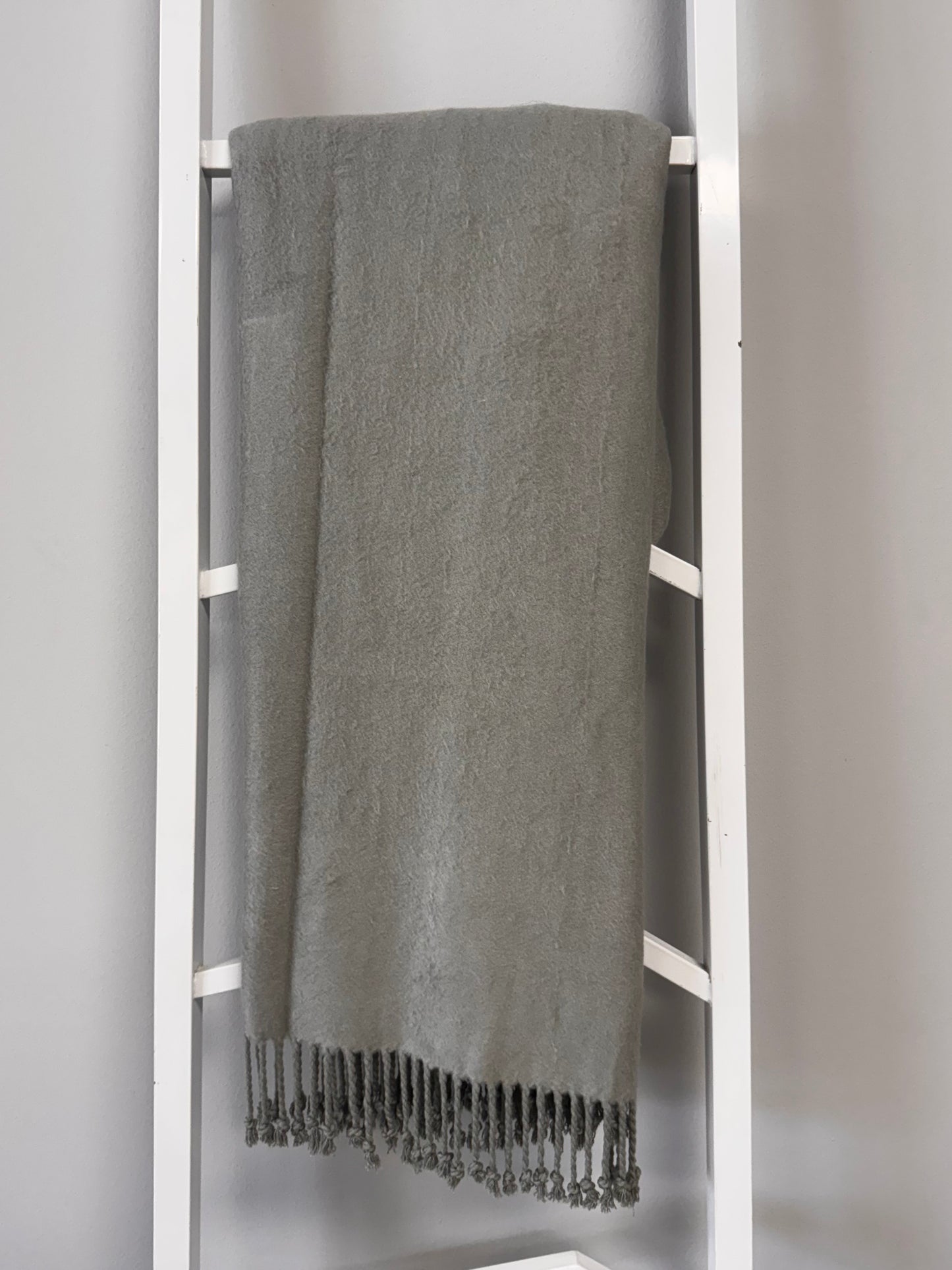 Sage Bamboo Tassel Throw