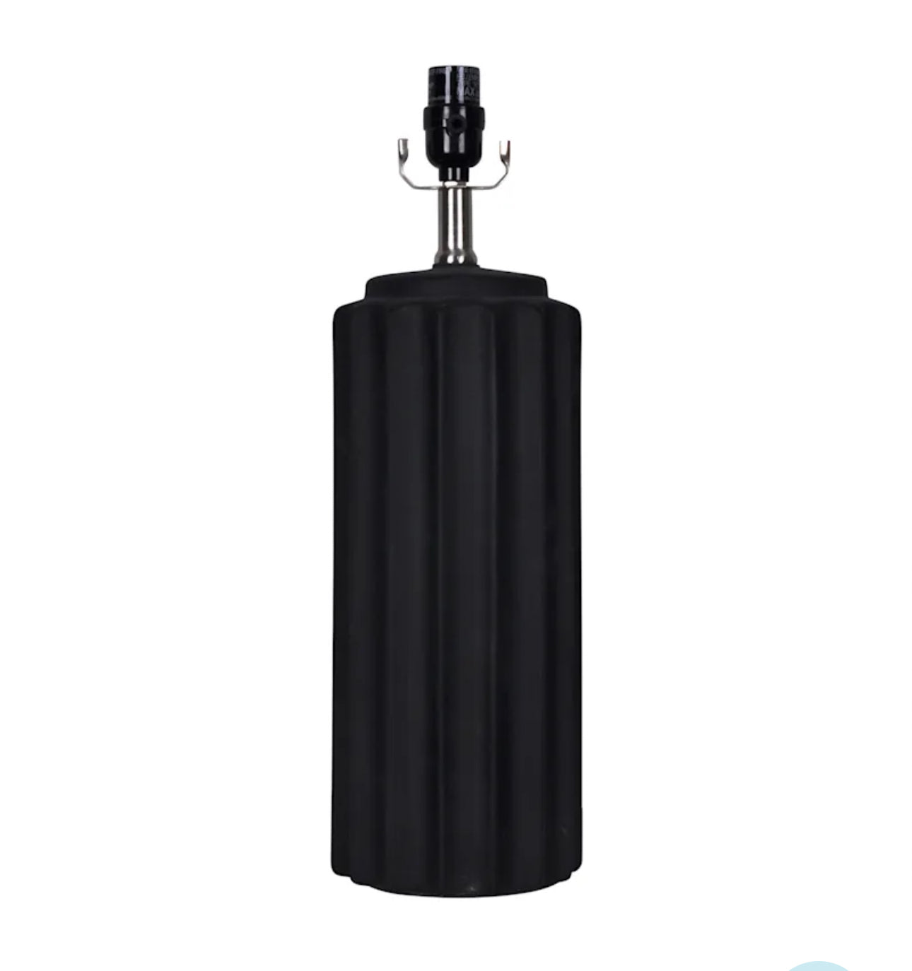 Matte Black Scalloped Table lamp(set of 2) Open Box