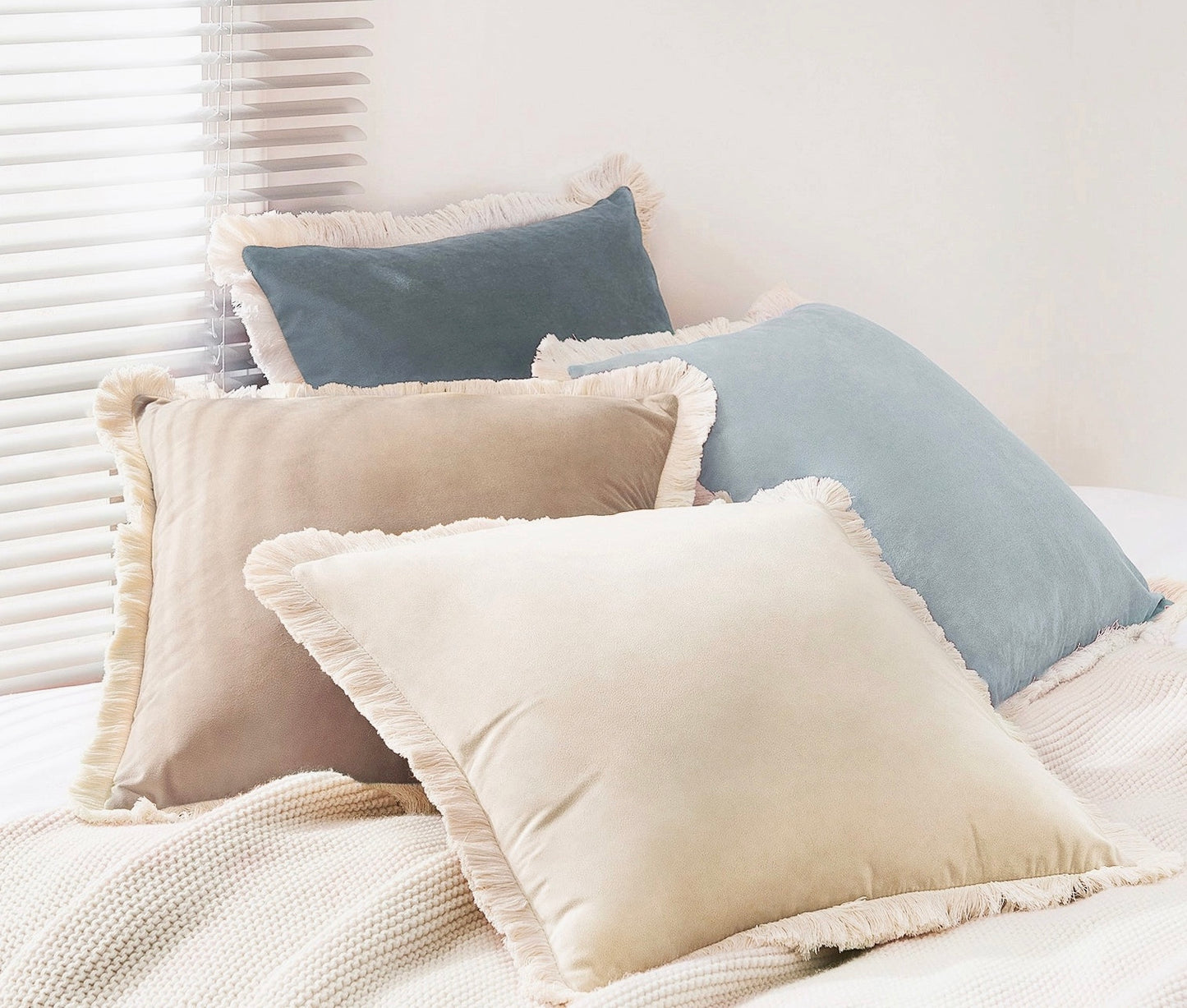 Naomi Light Blue Pillow - 18"x18"