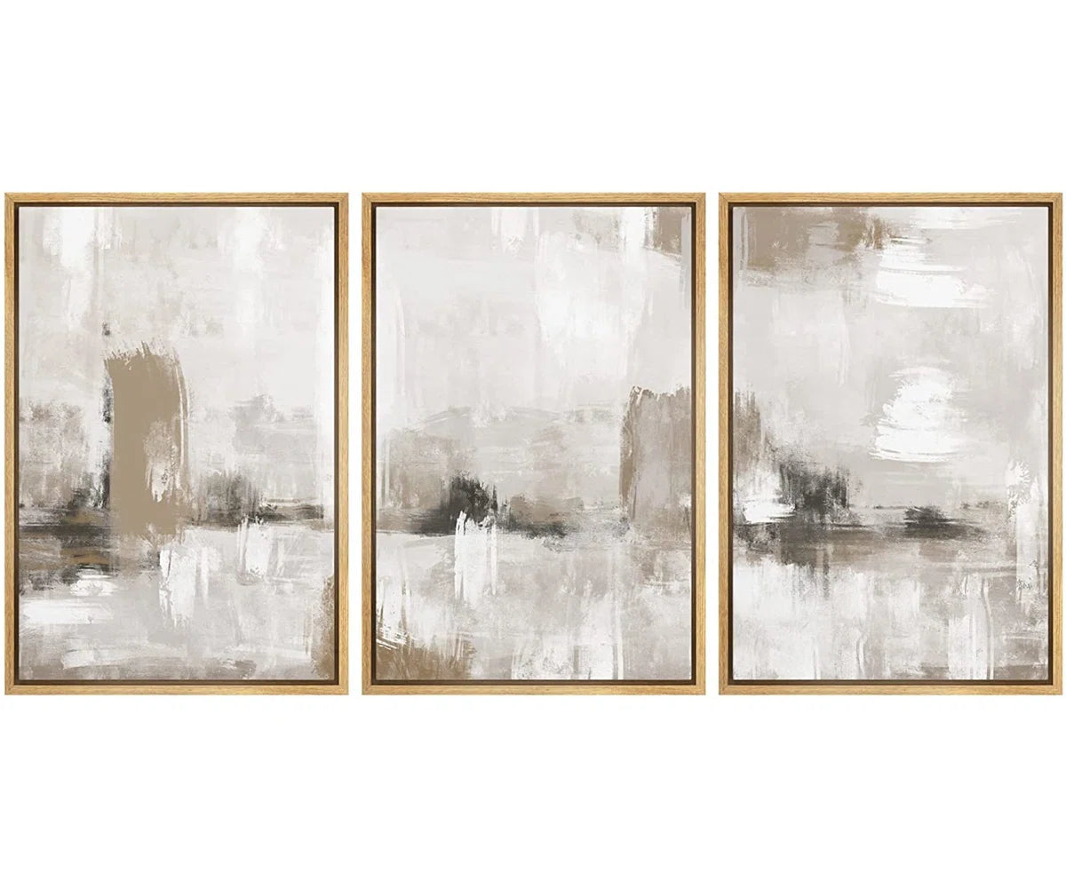 Collage Abstract Wall Art - Set of 3